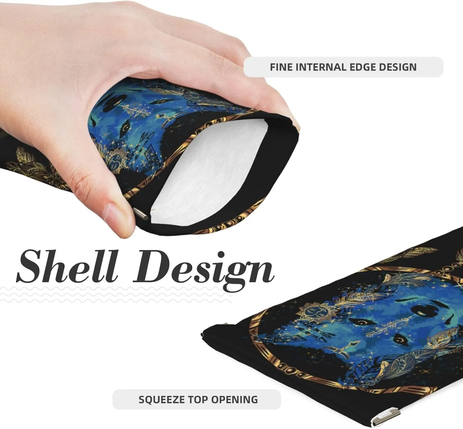 Squeeze Top Sunglass Case Soft Leather Eyeglass Case Portable Sunglasses Pouch