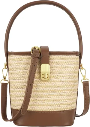 Summer Hobo Purse Women's Straw Top Handle Handwoven Crochet Crossbody Shoulder