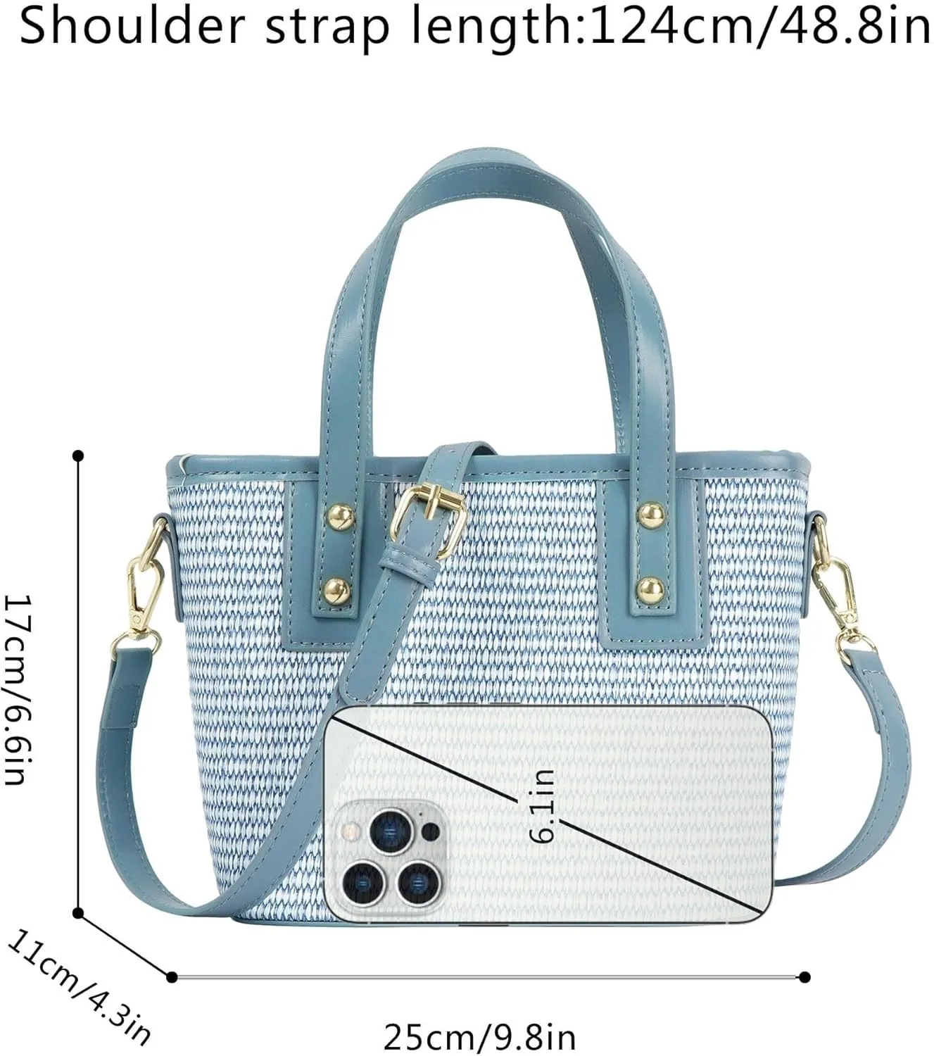 Summer Hobo Purse Women's Straw Top Handle Handwoven Crochet Crossbody Shoulder