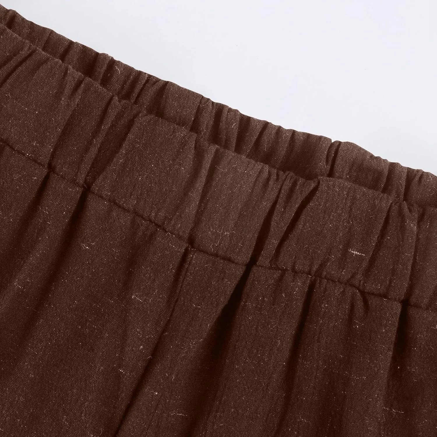 Summer Linen Pants for Women Waist Cotton Trouser Cropped Wide Leg Pants Cropped Linen Pants