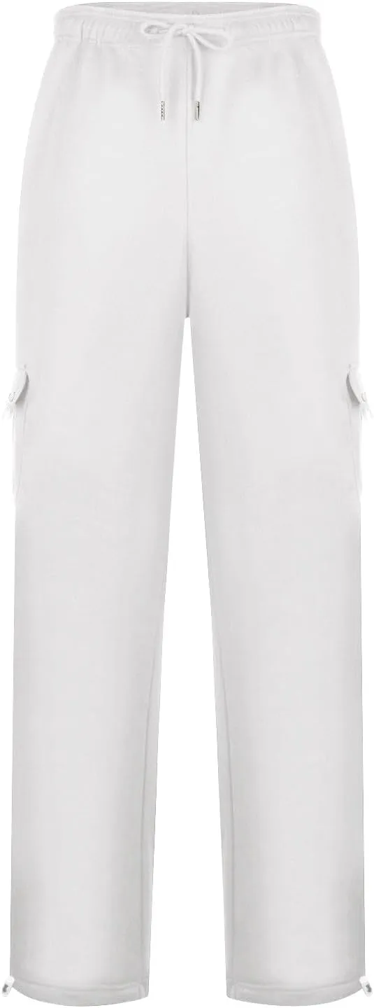 Sweatpants for Men Tapered Cargo Retro Sports Elastic Waist Solid Split Utility Regular Fit Pants