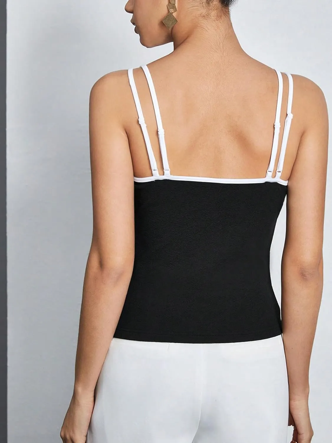 SweatyRocks Women's Sleeveless Sweetheart Neck Cami Top Spaghetti Strap Slim Fit Camisole
