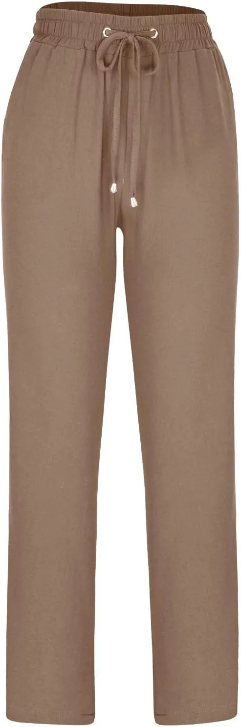 TARIENDY Pants for Women Dressy Casual High Waisted Lounge Trousers Elastic Workout Pants Loose Fitting Yoga Pant