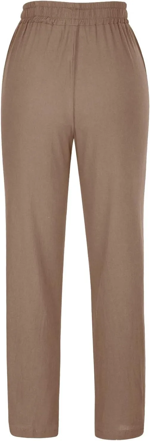 TARIENDY Pants for Women Dressy Casual High Waisted Lounge Trousers Elastic Workout Pants Loose Fitting Yoga Pant