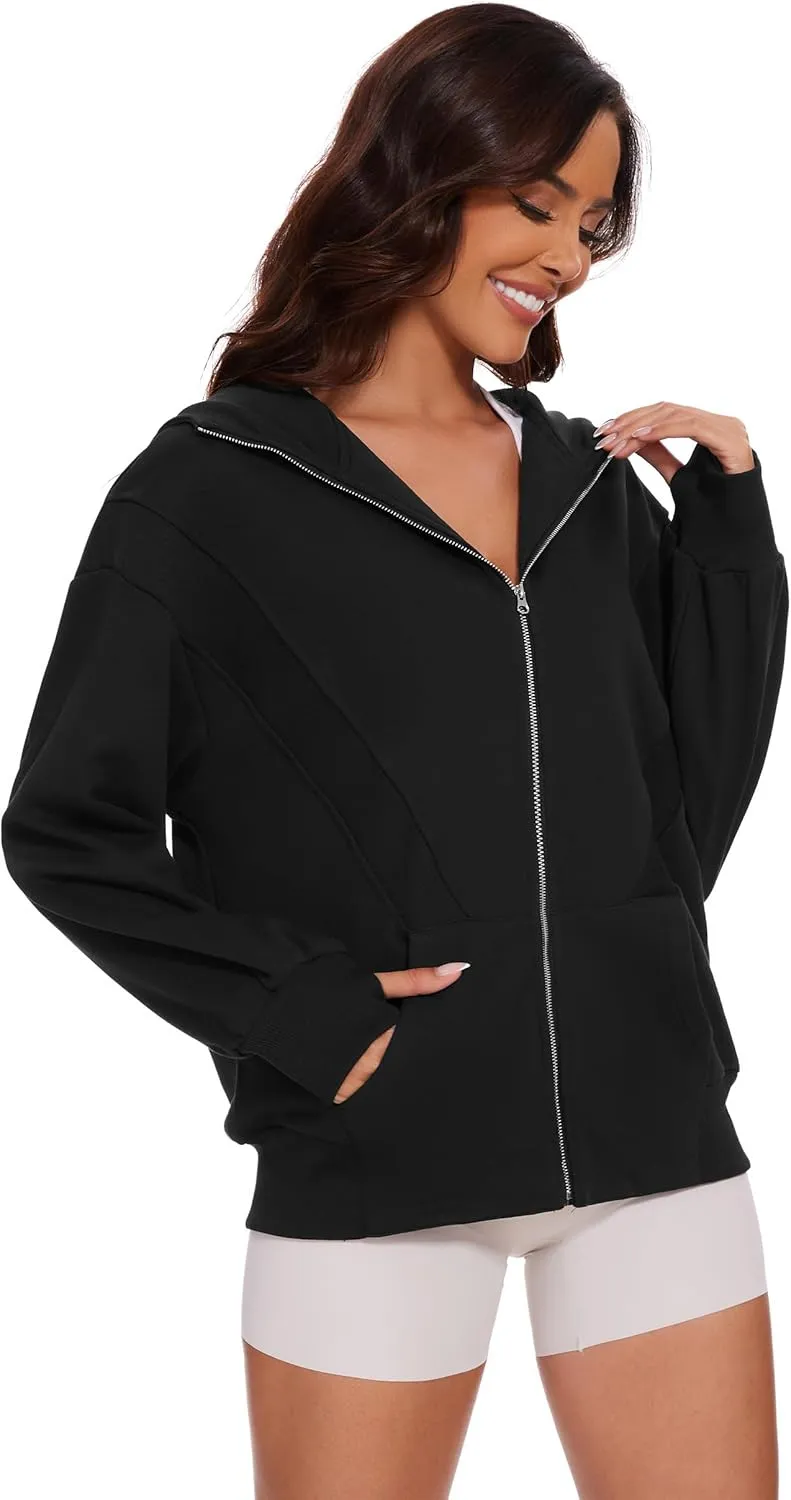 Taurus Womens Zip Up Hoodies Oversized Long Sleeve Sweatshirt Fall Y2K Hoodie Jacket with Pockets