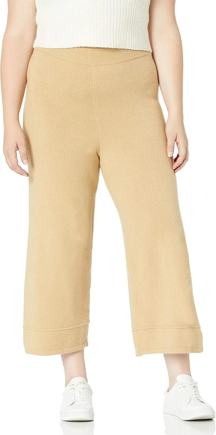 The Drop Women's Bernadette Pull-on Loose-fit Cropped Sweater Pant