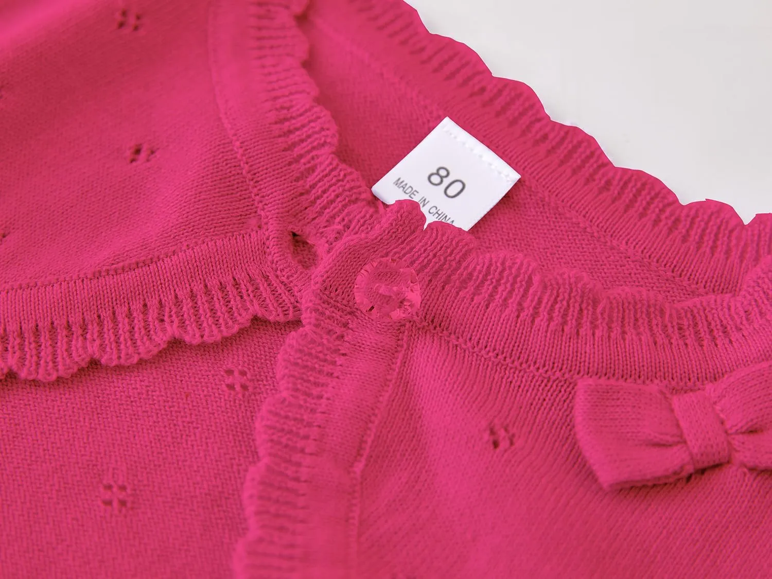Toddler Girls Knit Cardigan Sweater Kids Bowknot Long Sleeve Dress Cover Up Size 12M-6T
