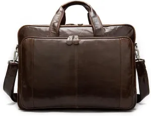 Top Layer Cowhide Business Bag Single Shoulder Crossbody Bag Computer Briefcase