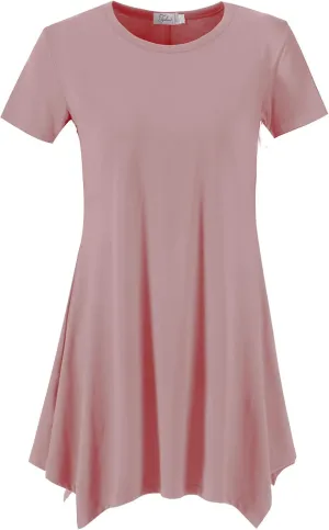 Topdress Women's Loose Fit Swing Shirt Casual Tunic Top for Leggings