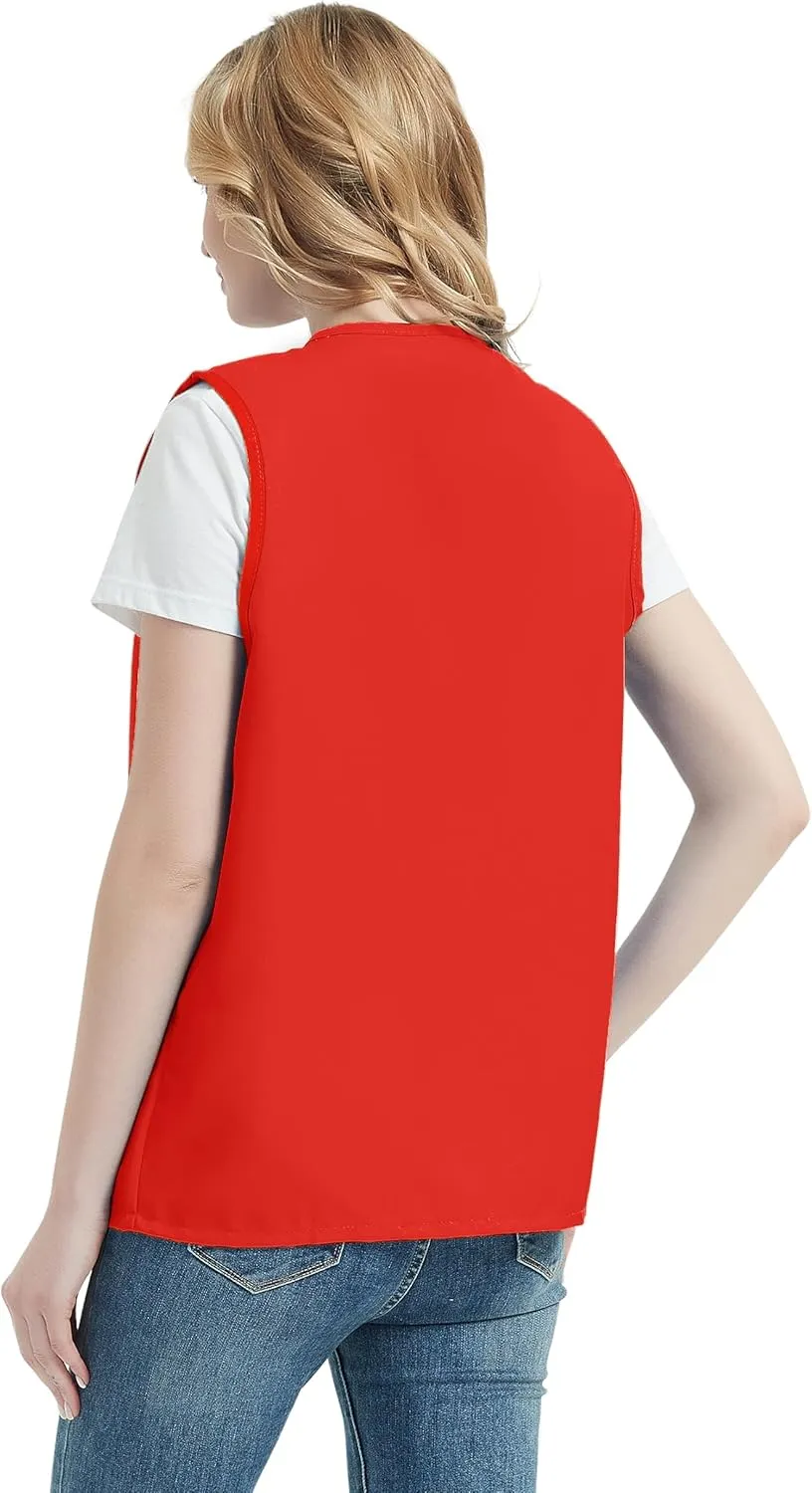 TopTie Adult Volunteer Activity Vest Supermarket Uniform Vests Clerk Workwear