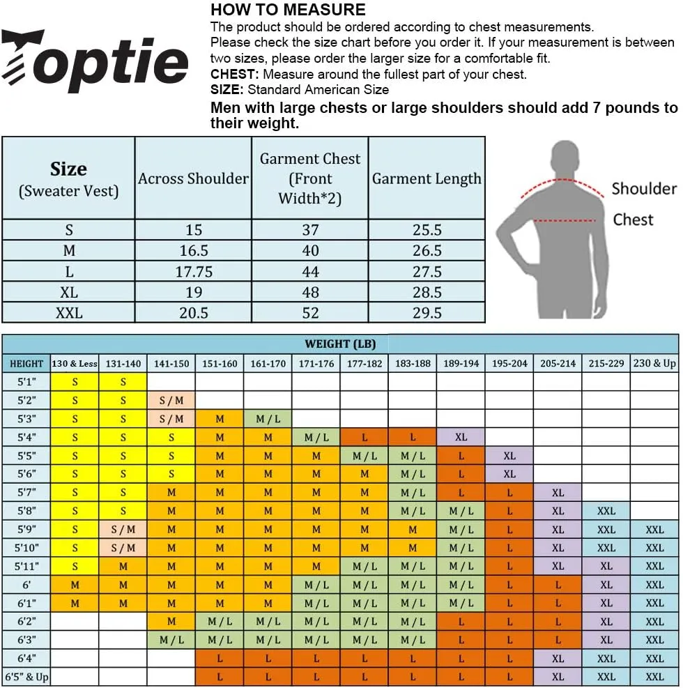 TopTie Men's 100% Cotton Knit Sweater Vest