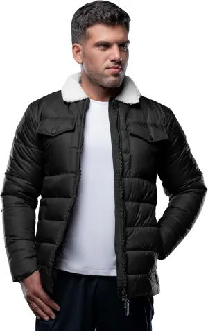 URBAN BUCK Mens Puffer Jackets Midweight Long Sleeves Windproof & Water Repellent Winter Down Recycled Bryce Men Hiking Coats
