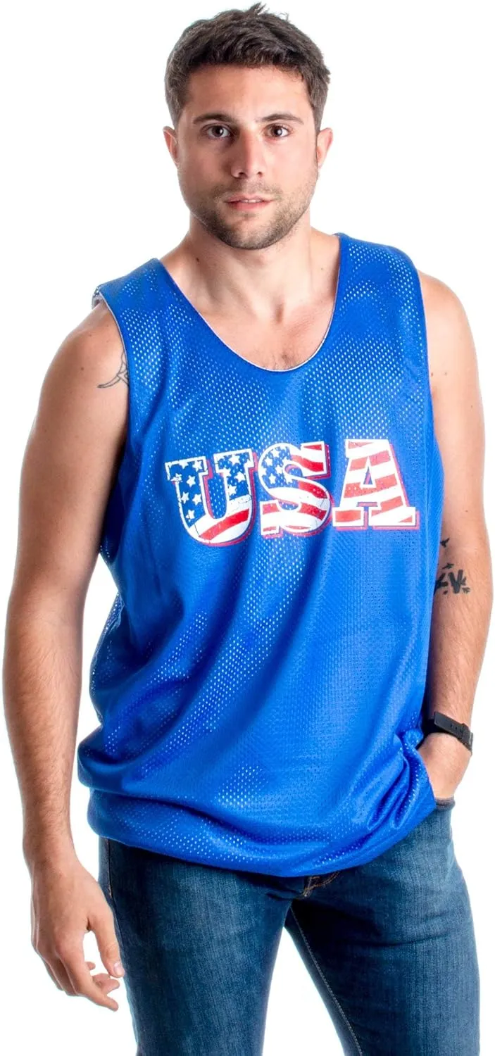 USA Mesh Reversible Tank Top | American Pride, Merica Unisex Patriot Party Tank