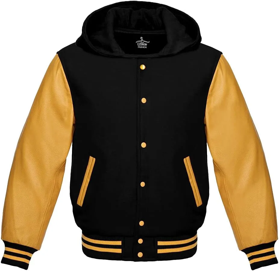 Varsity Jacket Baseball Letterman Jacket Wool and Leather All Color Hoodie & Basketball Jackets