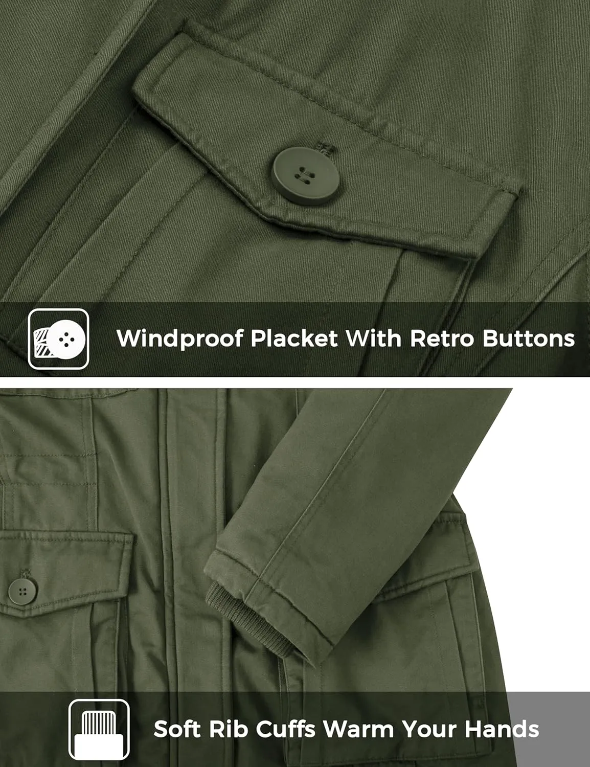 wantdo Women's Winter Parka Coat Sherpa Lined Warm Cotton Jacket with Removable Hood