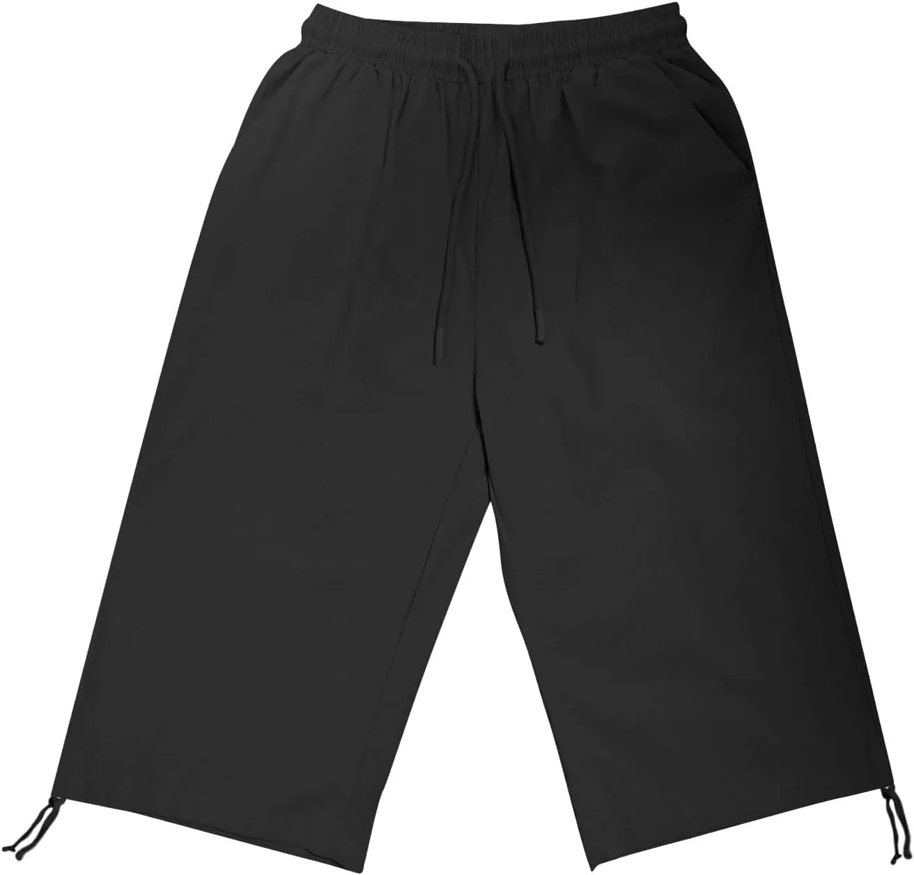 Women Capri Pants Dressy Cotton Linen Petite Short Cropped Plus Size Trousers for Summer Work Vacation Beach