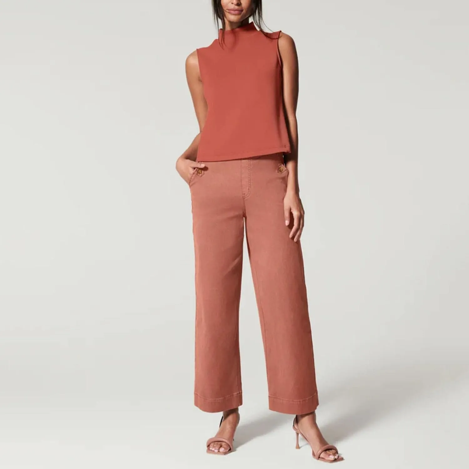 Women High Waist Casual Wide Leg Long Palazzo Pants Trousers Comfy Work Dress Pants Lounge Yoga Capris Pants