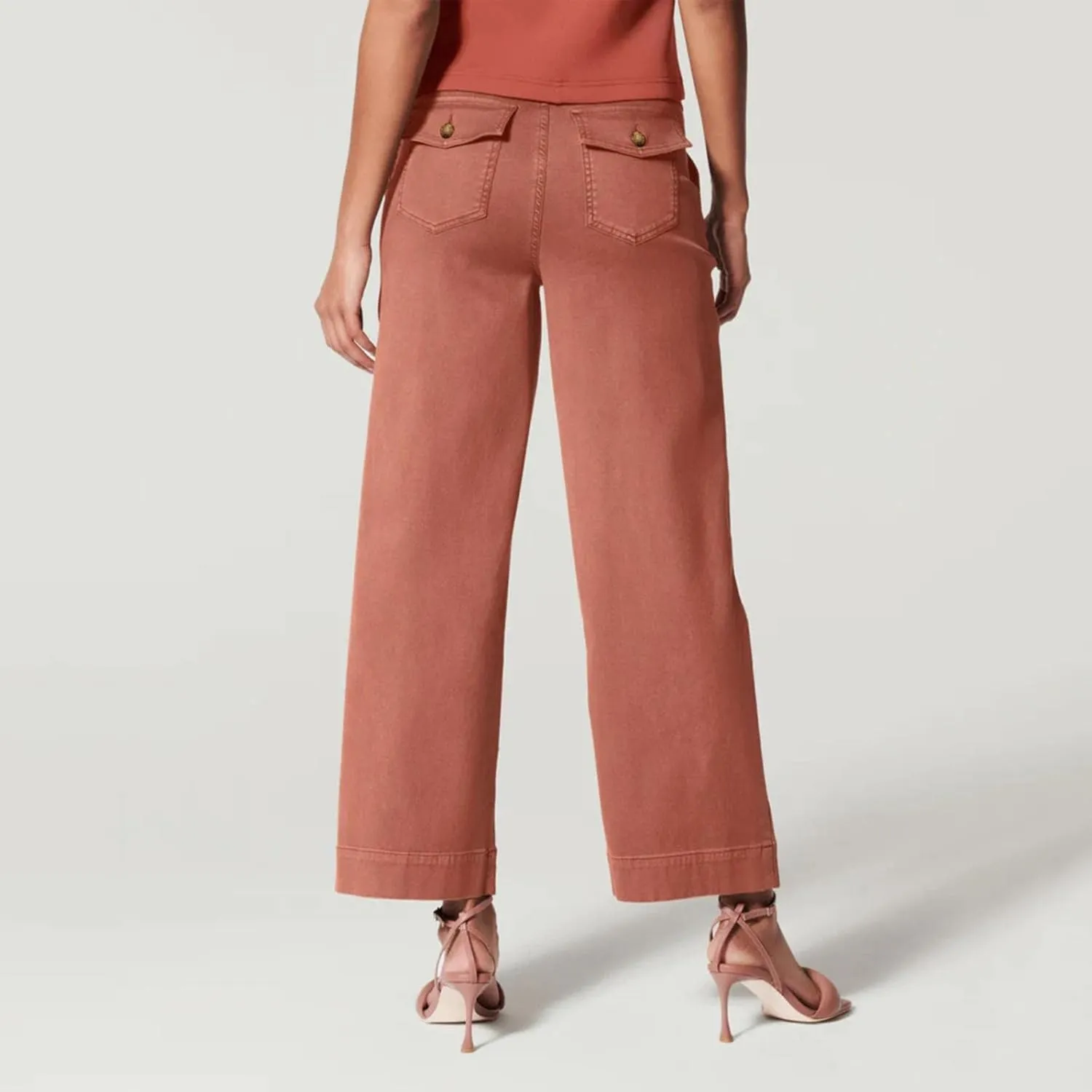 Women High Waist Casual Wide Leg Long Palazzo Pants Trousers Comfy Work Dress Pants Lounge Yoga Capris Pants