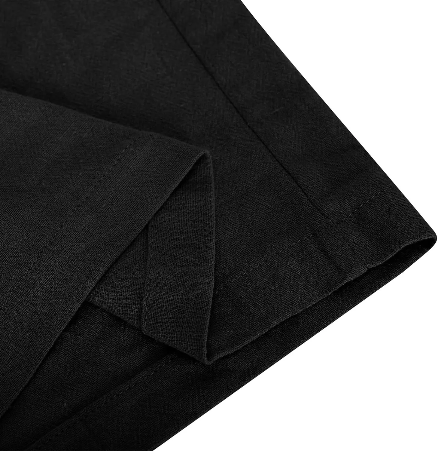 Women Linen Pants Summer Lightweight Cotton Linen Wide Leg Lounge Trousers Casual Elastic Waist Boho Beach Palazzo