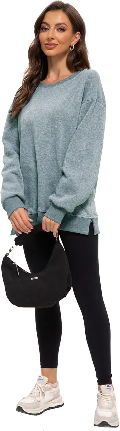 Women Oversized Sweatshirts Hoodies Crewneck Pullover Top Casual Fall Outfits Preppy Clothes