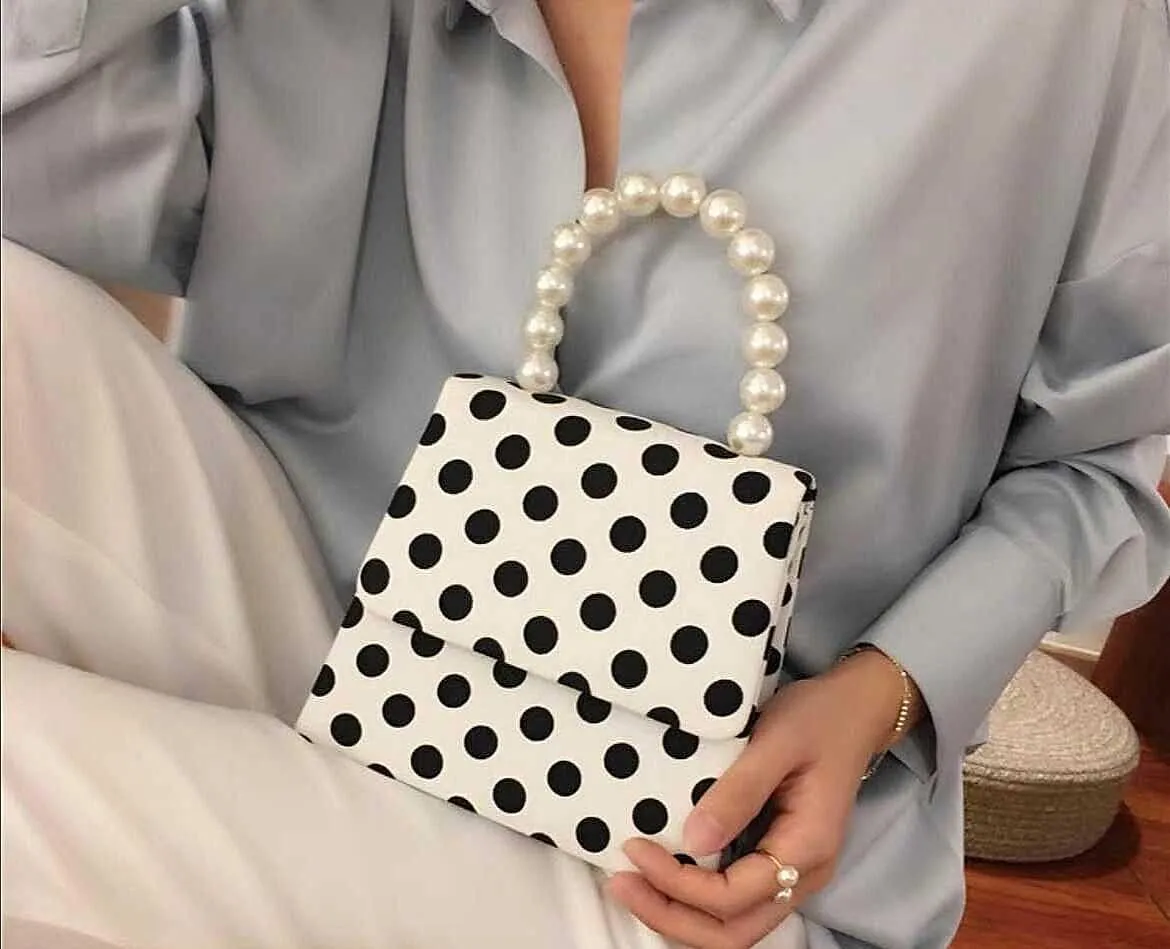 Women Polka Dot Tote Bag Top Handle Bag Shoulder Bag Crossbody Bag