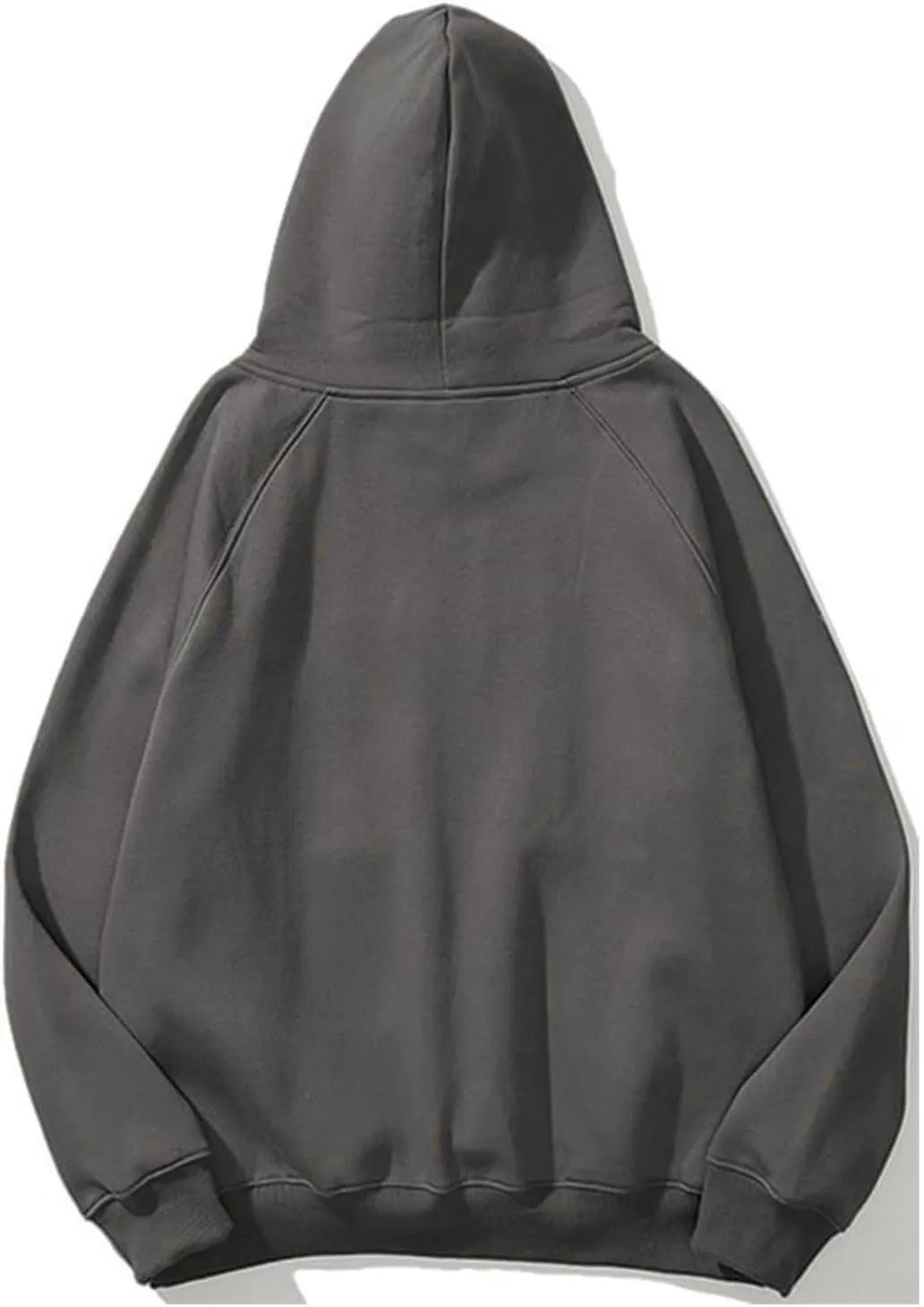 Women Solid Basic Loose Hoodie Fleece Long Sleeve Pocket Drop Shoulder Pullovers Oversized Hooded Sweatshirts Top