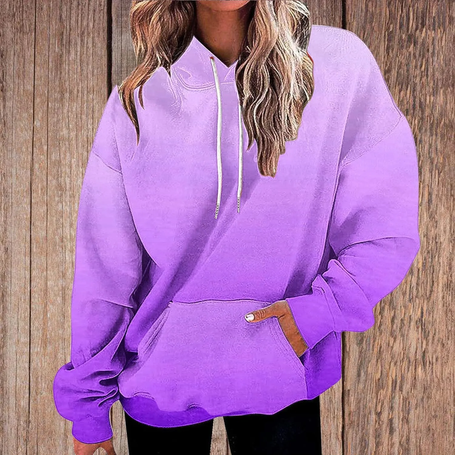 Women's 2025 Retro Tie Dye Drawstring Hoodies y2k Oversized Sweatshirts Drop Shoulder Long Sleeve Pullover Hoody Tops