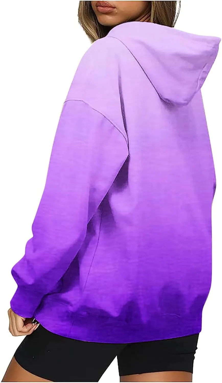 Women's 2025 Retro Tie Dye Drawstring Hoodies y2k Oversized Sweatshirts Drop Shoulder Long Sleeve Pullover Hoody Tops