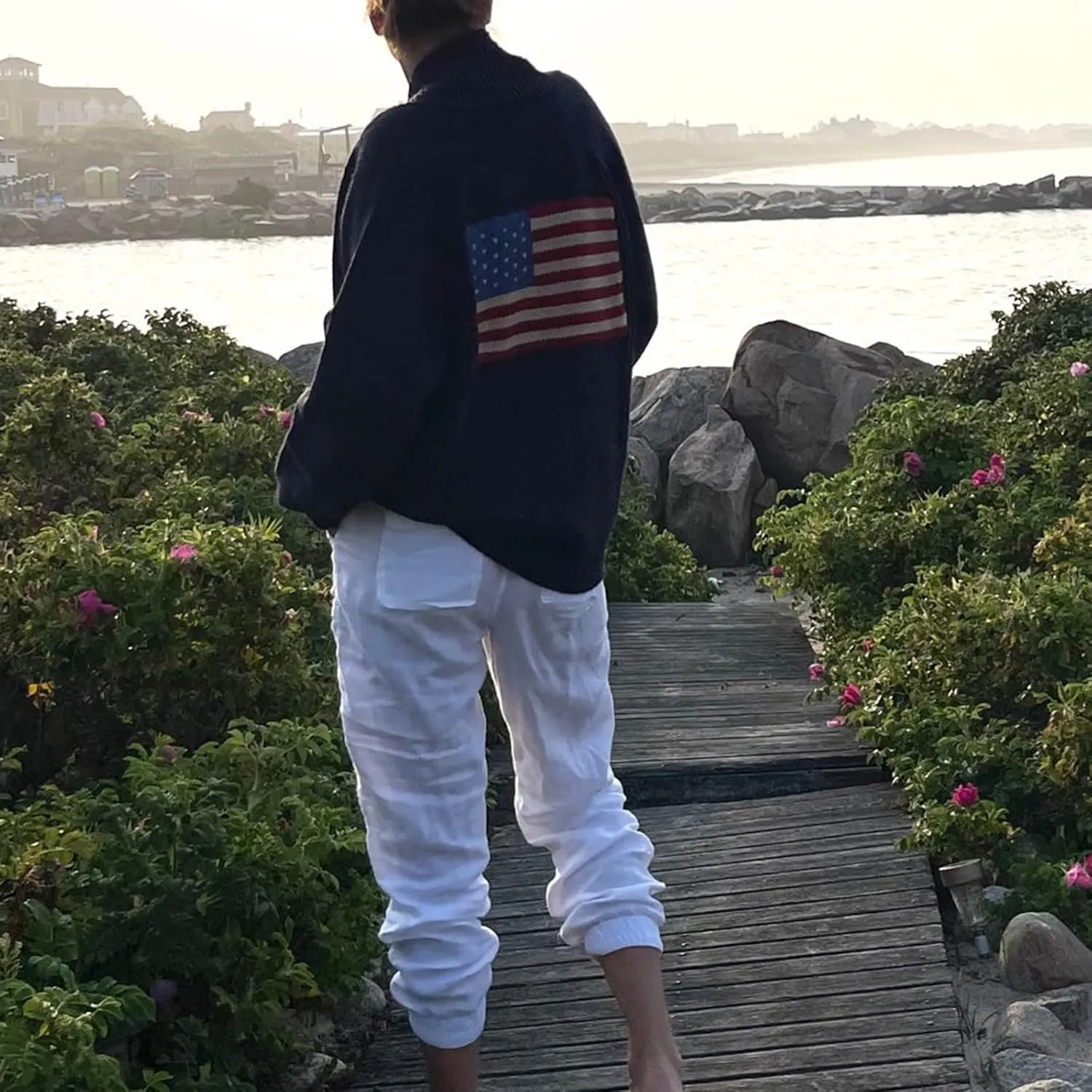Womens American Flag Sweater Cardigan USA Flag Star Stripe Long Sleeve Knitted Casual Knitwear Sweaters