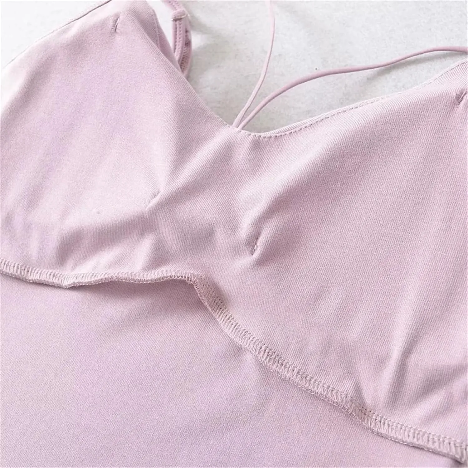 Women's Camisole Adjustable Straps Deep V Neck Ruffled Casual Summer Tank Top