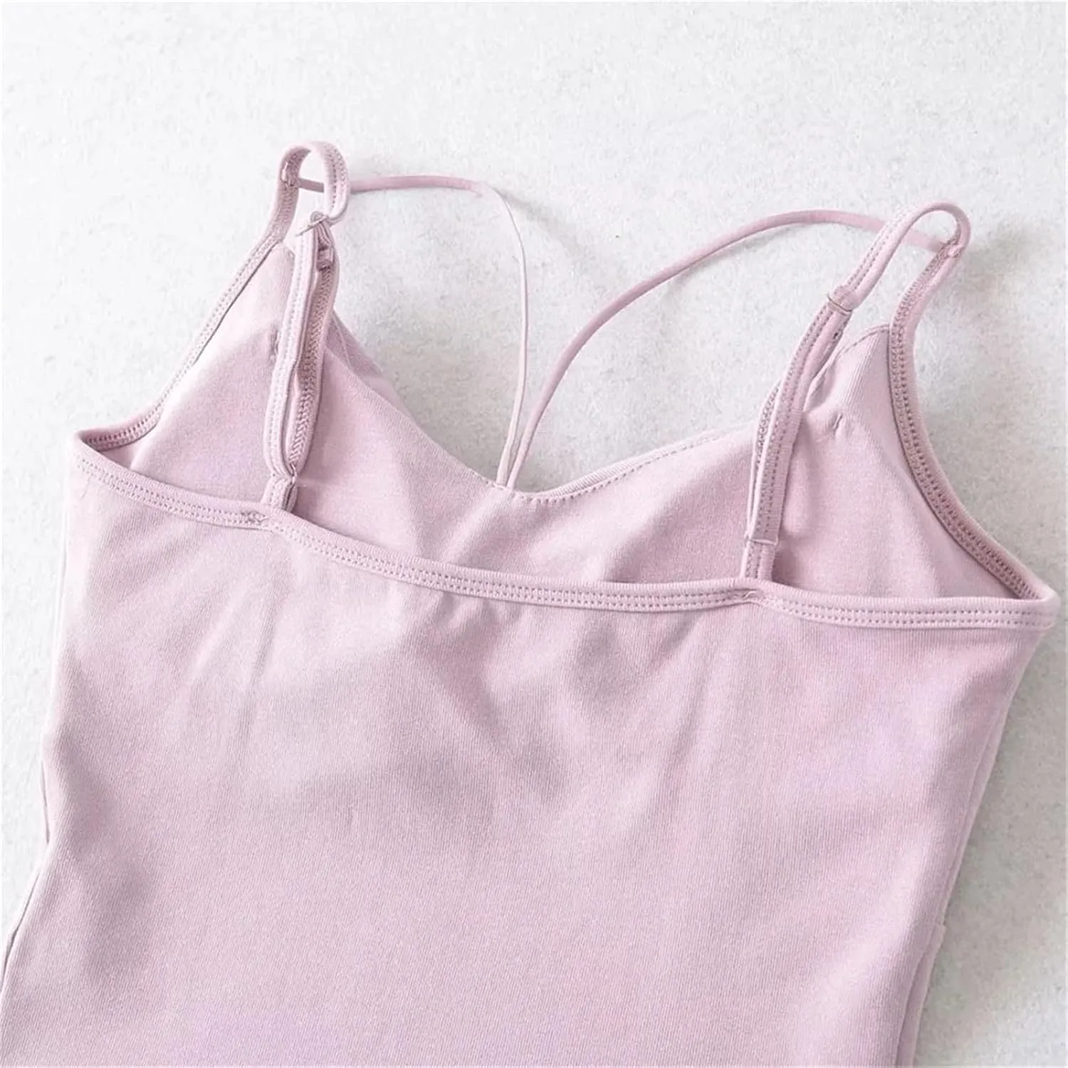 Women's Camisole Adjustable Straps Deep V Neck Ruffled Casual Summer Tank Top