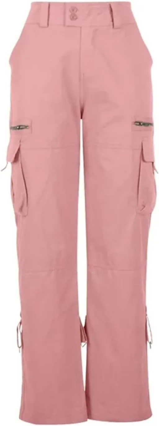 Women's Cargo Pants High Waisted Casual Wide Leg Pants Baggy Stretch Military Tactical Pants with Pockets