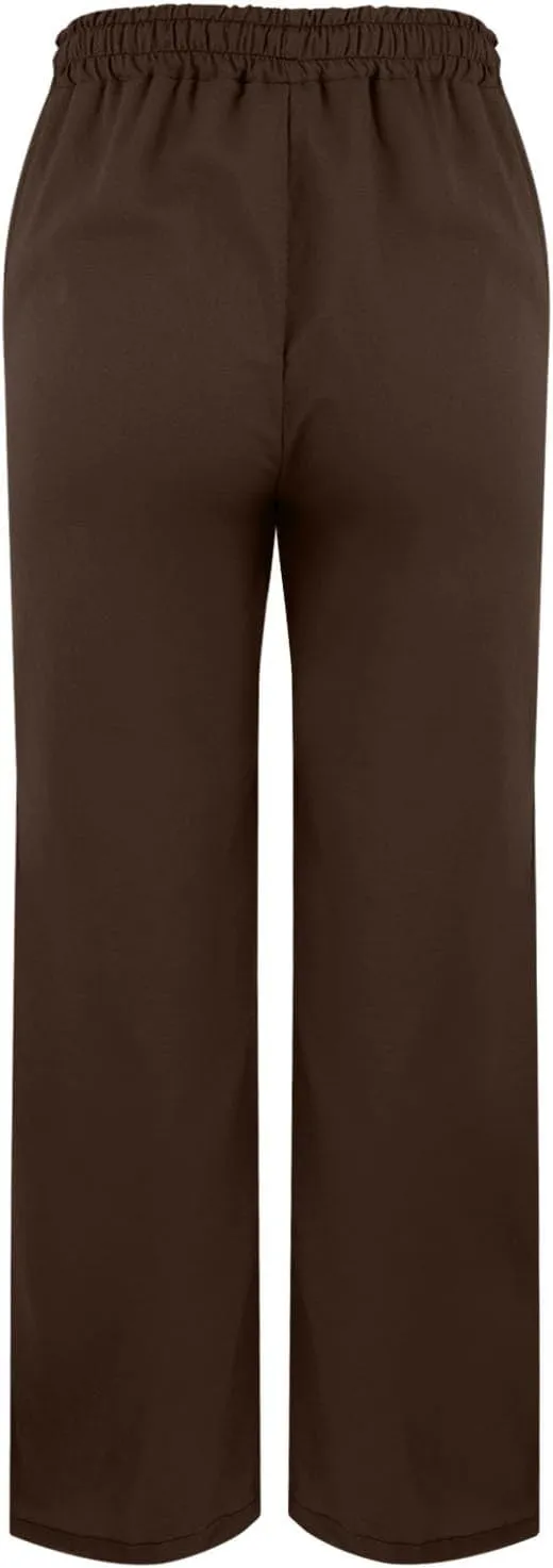 Womens Casual Cotton Linen Pants High Waist Drawstring Loose Fit Summer Spring Straight Leg Trousers with Pockets