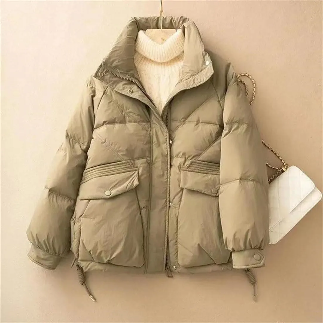 Womens Down Cotton Coat Winter Cotton-Padded Jacket Warm Puffer Parkas Coat Woman Outwear Snow Wear Cotton Clothing