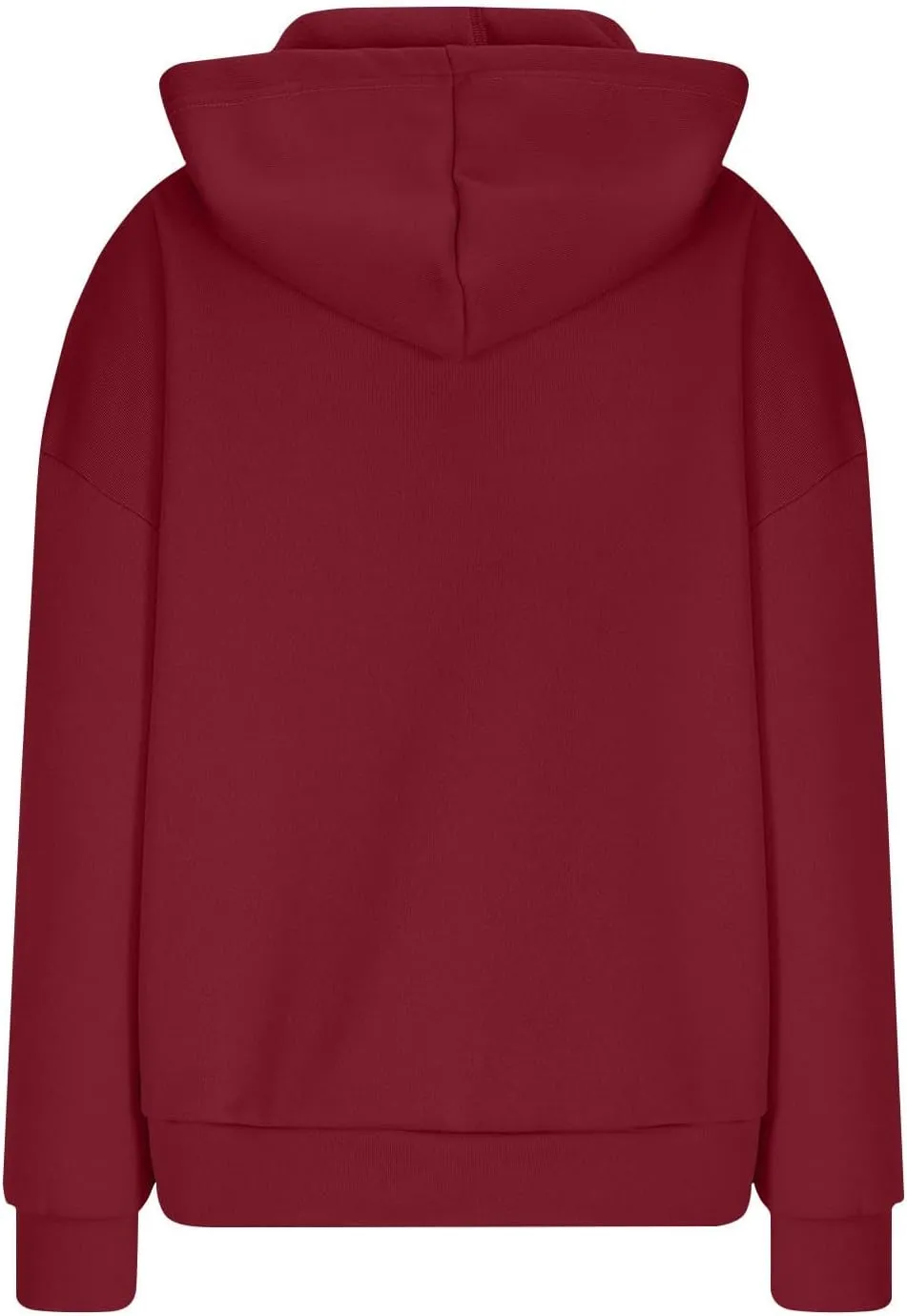 Womens Fleece Y2K Hoodie Baggy Casual Cotton Oversized Sweatshirt Drop Shoulder Lightweight Pullover Tops Winter Coat
