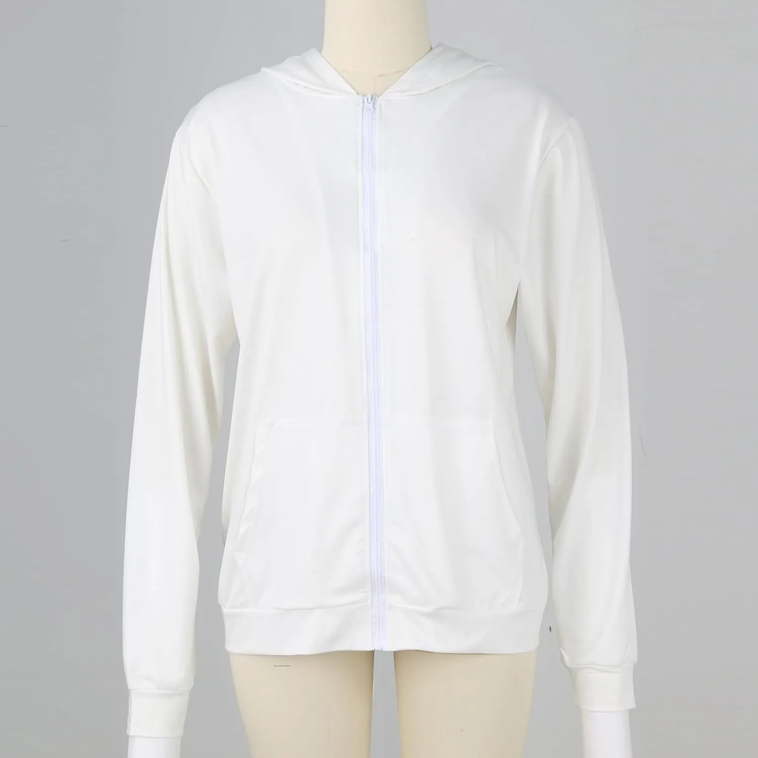 Womens Full Zip Hoodie Y2K Drop Shoulder Fleece Oversized Sweatshirt Baggy Lightweight Comfy Hooded Jackets w/Pockets