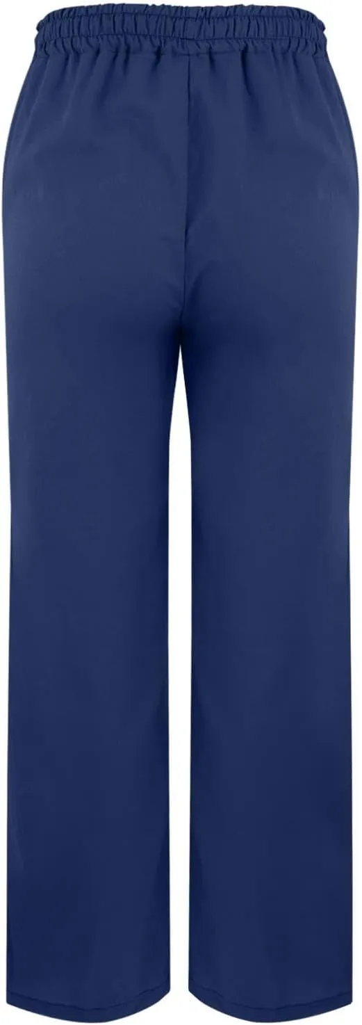 Women's Linen Cotton Pants Summer High Waisted Straight Casual Flowy Wide Leg Drawstring Trousers with Pockets