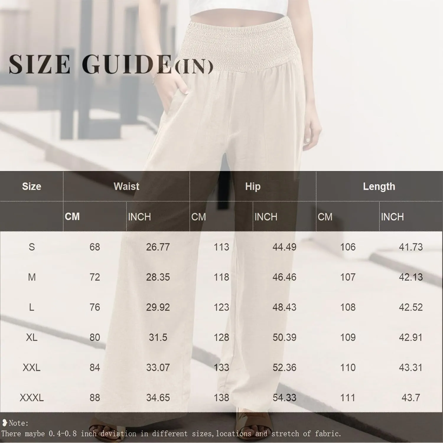 Women's Linen Palazzo Pants 2025 Summer Casual Loose Wide Leg Lounge Pants Beach Travel Vacation Outfits
