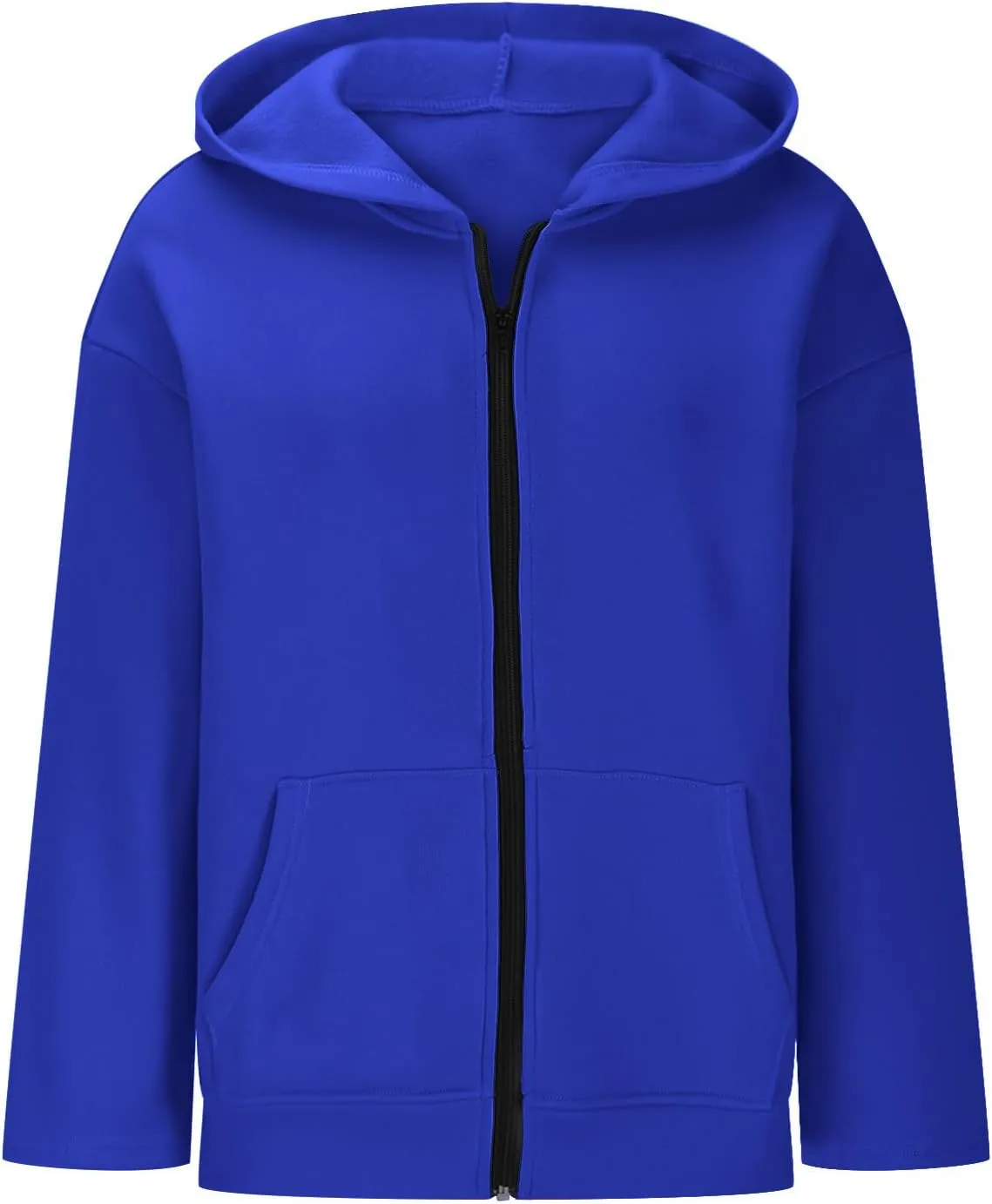 Women's Oversized Zipper V-Neck Hoodies,2024 Casual Fashion Long Sleeve Fleece Sweatshirts,Cute Winter Clothes