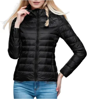 Women's Packable Ultra Lightweight Jackets Puffer Short Down Solid Color Coats Full Zip Warm Casual Outwear