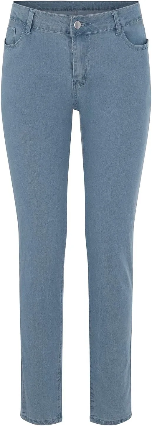 Women's Stretchy Skinny Jeans High Waisted Slim-Fit Butt Lifting Jeggings Sexy Comfy Plus Size Long Denim Pencil Pant