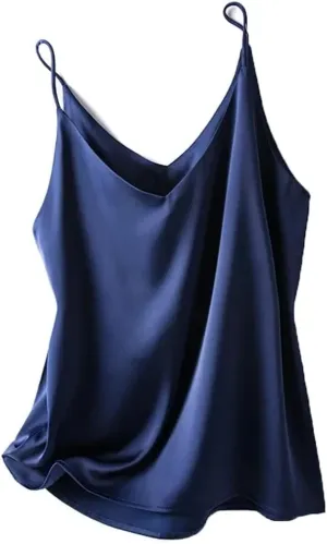 Women's Summer Slim V-Neck Short Temperament Inner Top One-Shoulder Camisole