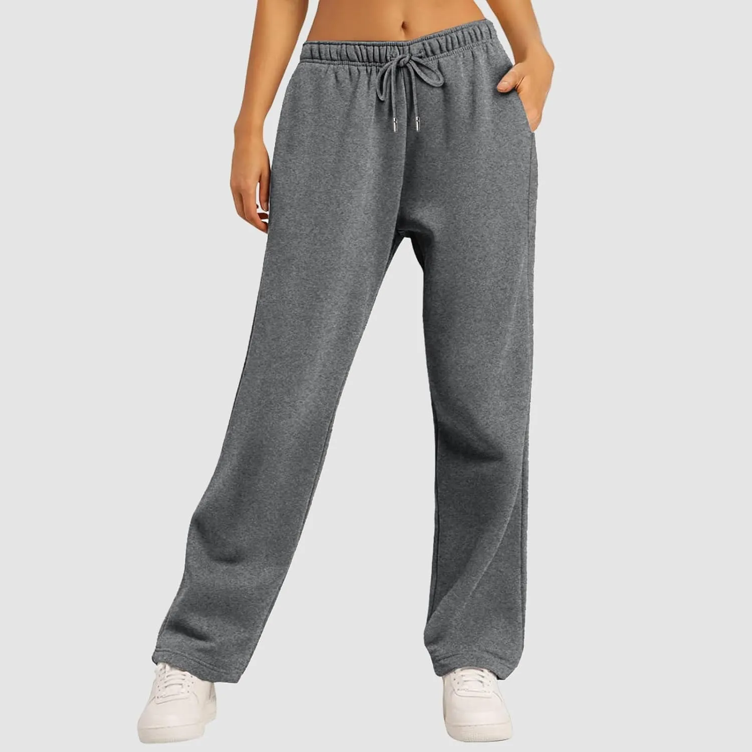 Womens Sweatpants 2025 Baggy High Waisted Wide Leg Trousers Loose Drawstring Elastic Waist Athletic Pant with Pocket