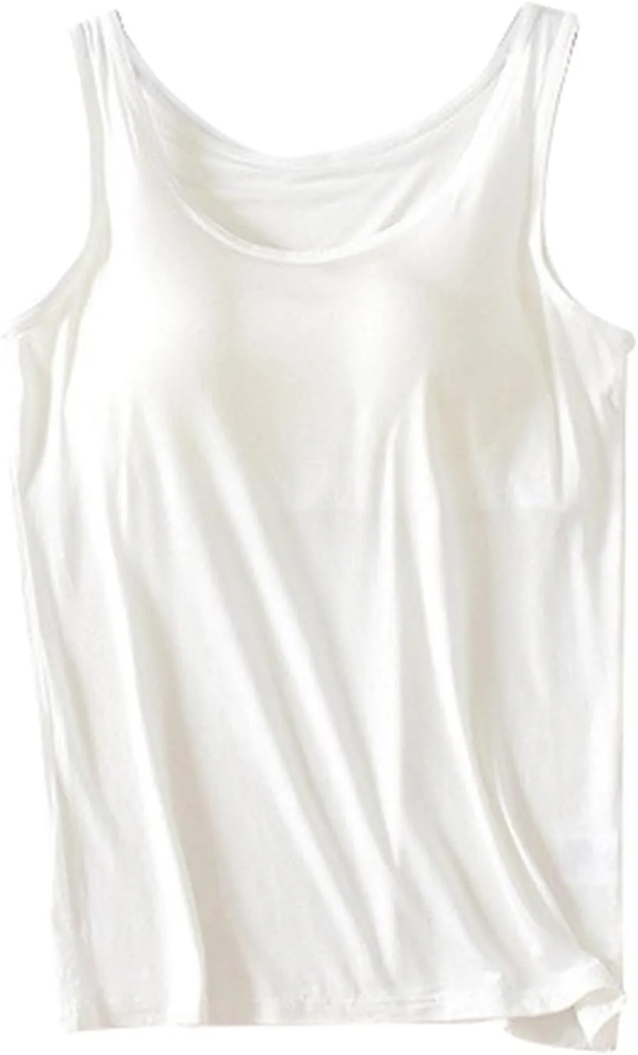 Womens Tank Tops with Built in Bra Camisole Yoga Bra Workout Shirts Basic Padded Cotton Undershirt 2025 Summer