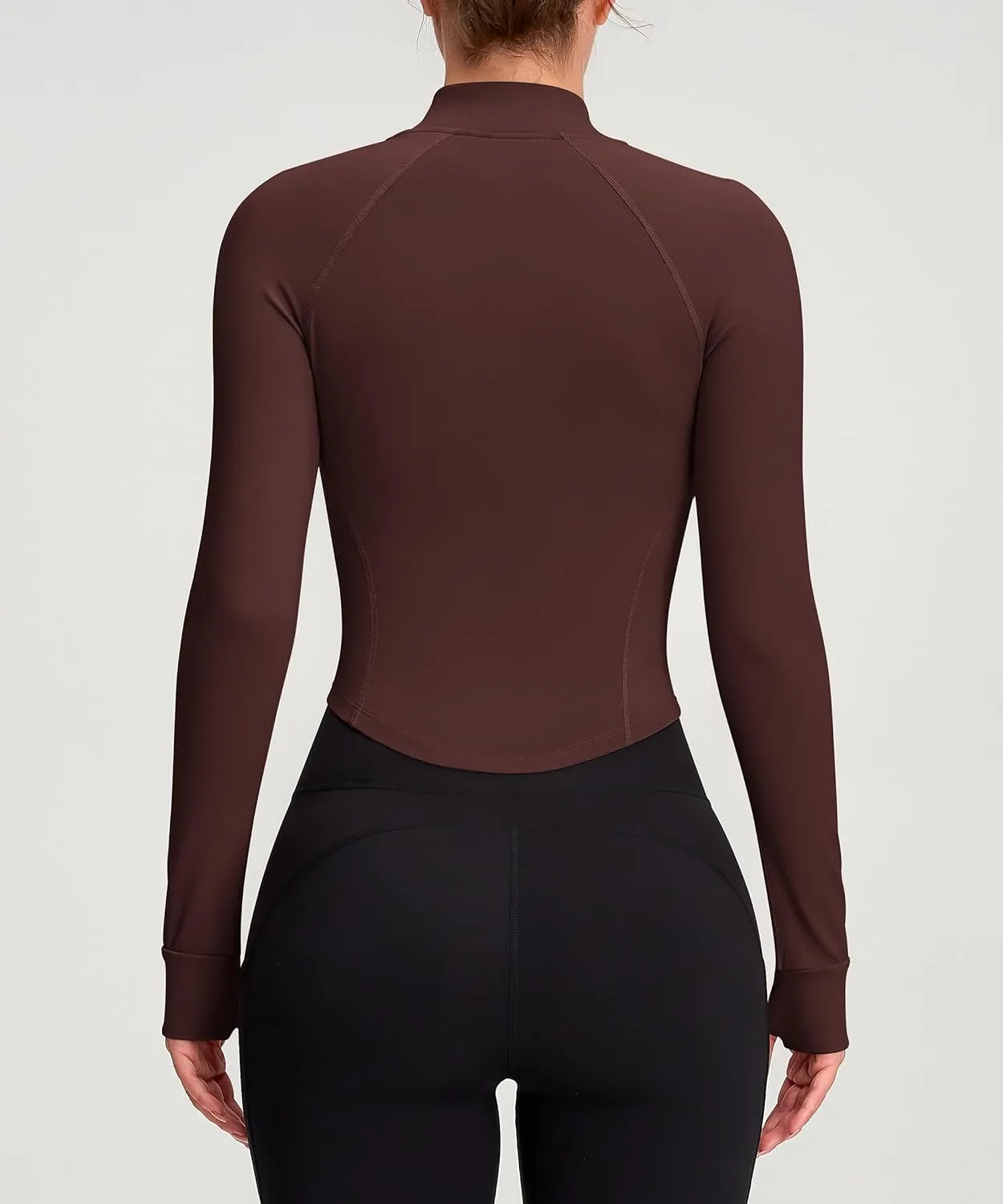 Womens Zip Up Bbl Jacket Lightweight Cropped Athletic Jacket Track Gym Workout Jackets for Running Yoga Hiking
