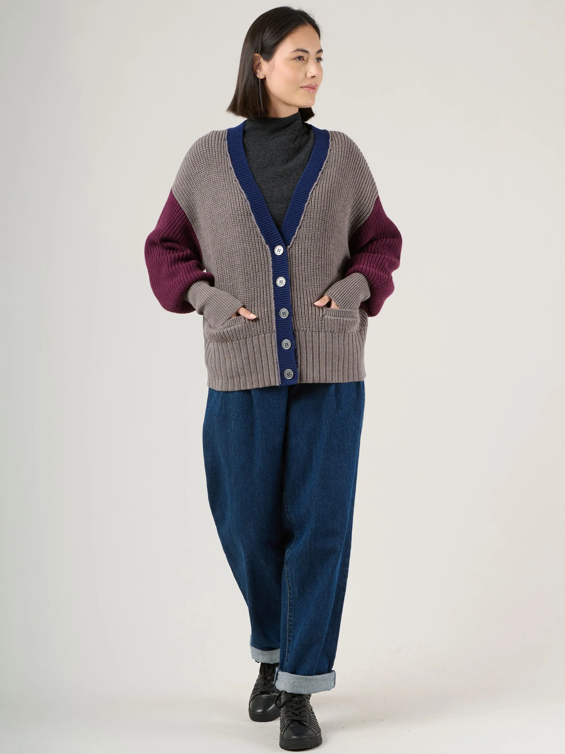 Wool Cotton Blend Nikko Cardigan