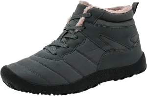 Work Boots for Men Composite Hiking Sneakers Shoes Warm Womens Safety Shoes Non Steel Toe Slip On Platform Shoes Lightweight Comfortable Hike Grounded Footwear