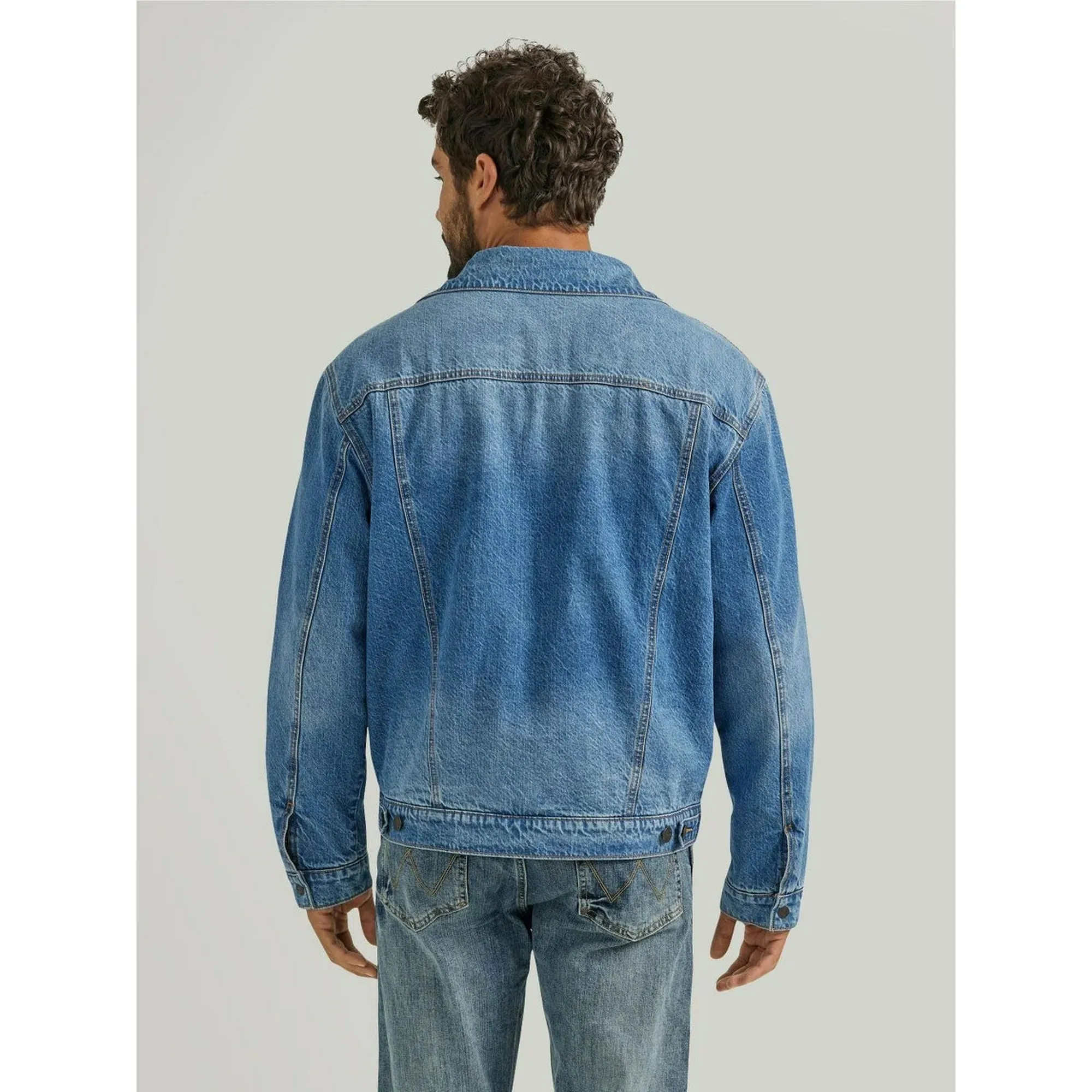 Wrangler - Men's Jacket Sherpa Lined Western Denim