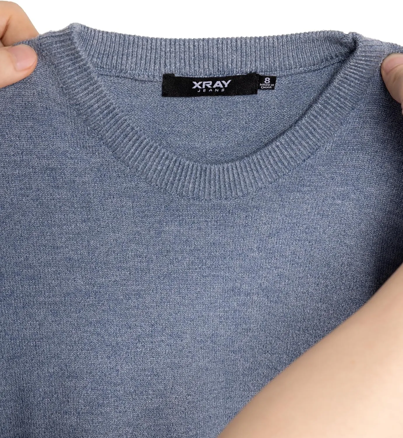 X RAY Boys Crewneck Sweater (XS - XXL), School Uniform Big Boys' & Little Kids Youth Crew Neck Long Sleeve Pullover