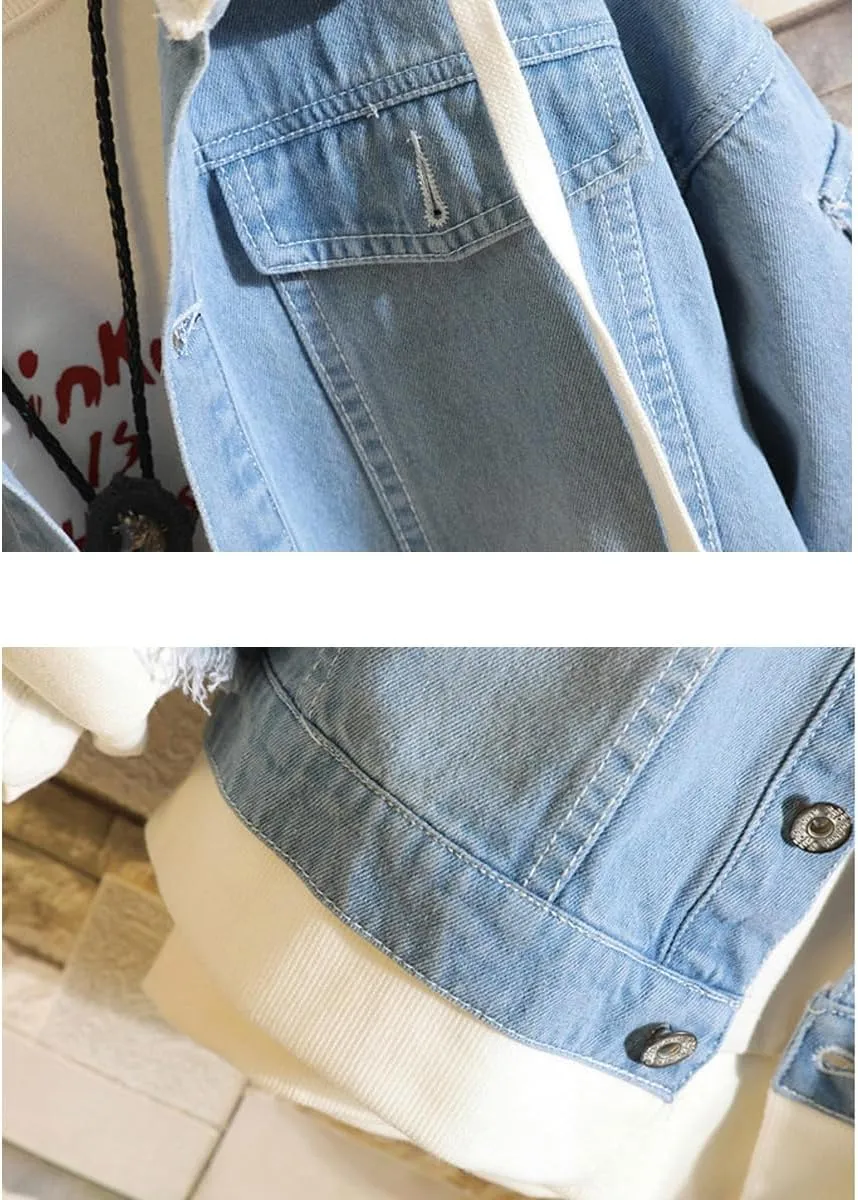 Yagami Light Jeans Jacket Anime Deathnotes Amane Cosplay Denim Jacket Hoodie Casual Ripped Novelty Coat for Unisex